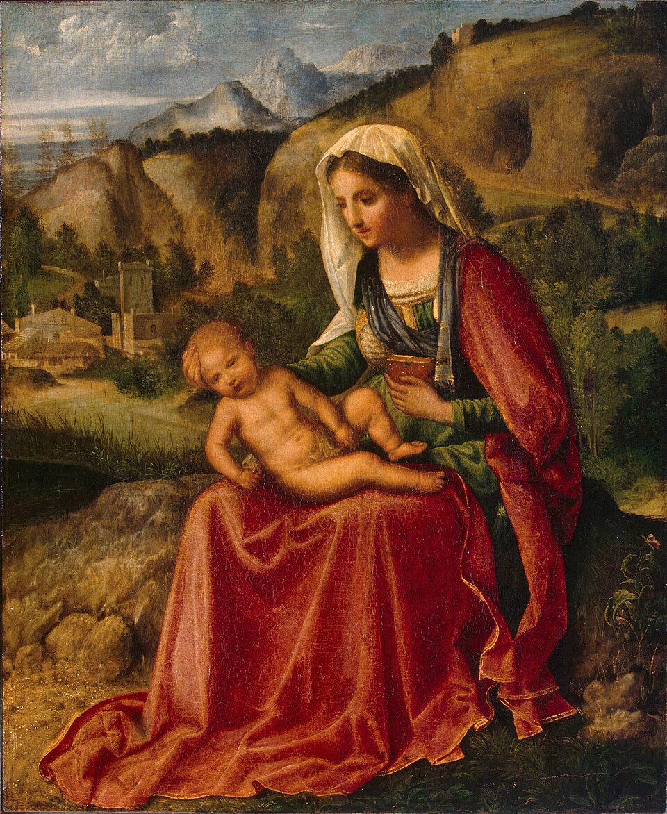 Vergine con Bambino in un paesaggio - Hermitage, San Pietroburgo